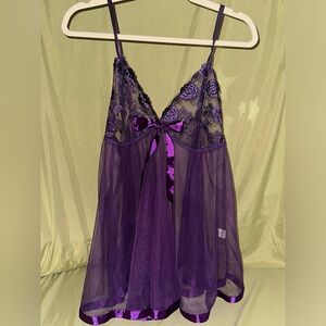 Purple mesh top